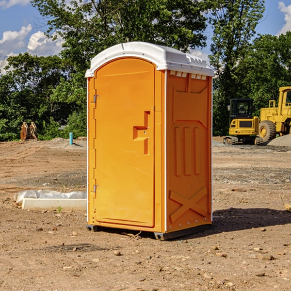 how often are the porta potties cleaned and serviced during a rental period in Midway OH